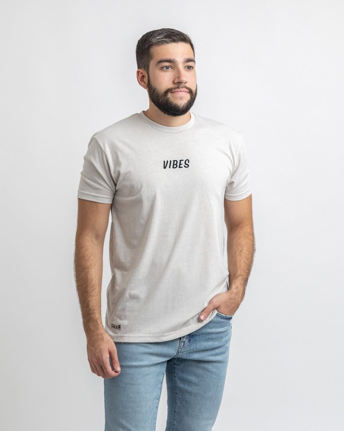Mens Vibes Tee - Cream
