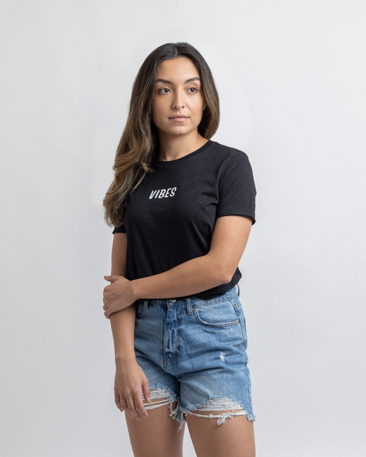 Womens Vibes Tee - Black