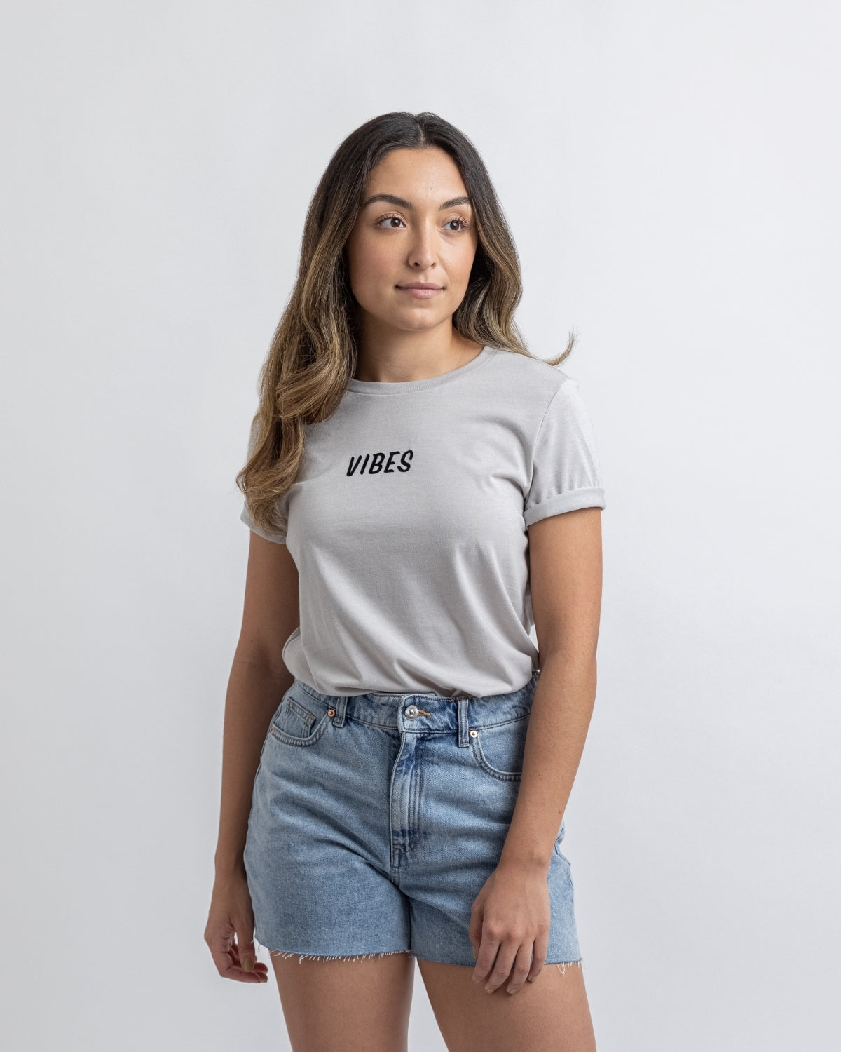 Womens Vibes Tee - Stone